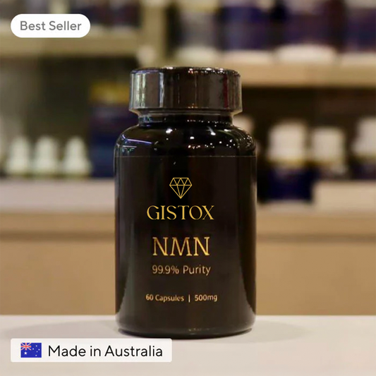 Gistox NMN 100% Pure & Stabilised (60 Capsules X 500mg) Third Party Tested