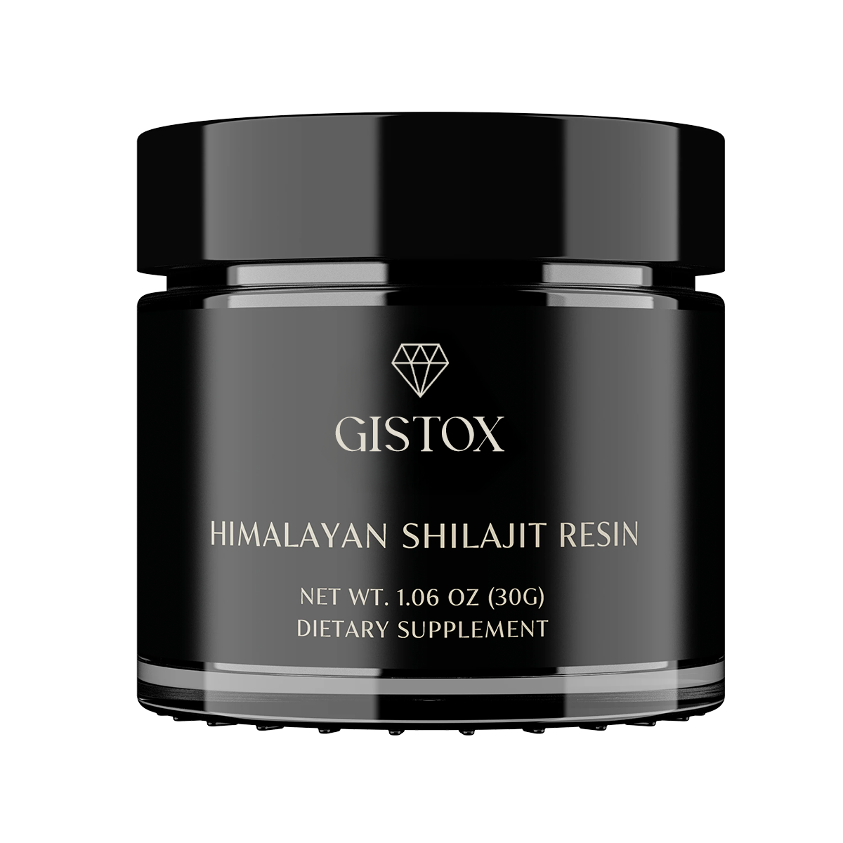 Gistox Pure Himalayan Shilajit Resin 30g 80%+ Fulvic Acid - 3rd Party Tested
